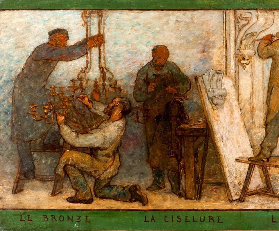 Edmond Eugène Valton - L'Art répand au loin sa lumière , Métiers d'art et dessin industriel , Esquisse pour la salle de des - PPP4285 - Musée des Beaux-Arts de la ville de Paris - 4