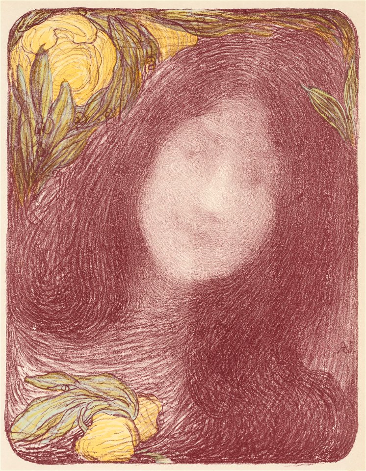 Edmond François Aman-Jean (French, 1858-1936), L'Estampe modernePrinted by F. Champenois, Paris , L'Estampe Moderne - Under the Flowers (Sous les Fleurs) - 2016.90 - Cleveland Museum of Art