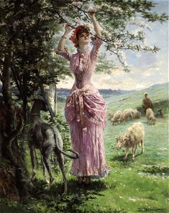 Edmond-Louis Dupain - Springtime. Free illustration for personal and commercial use.