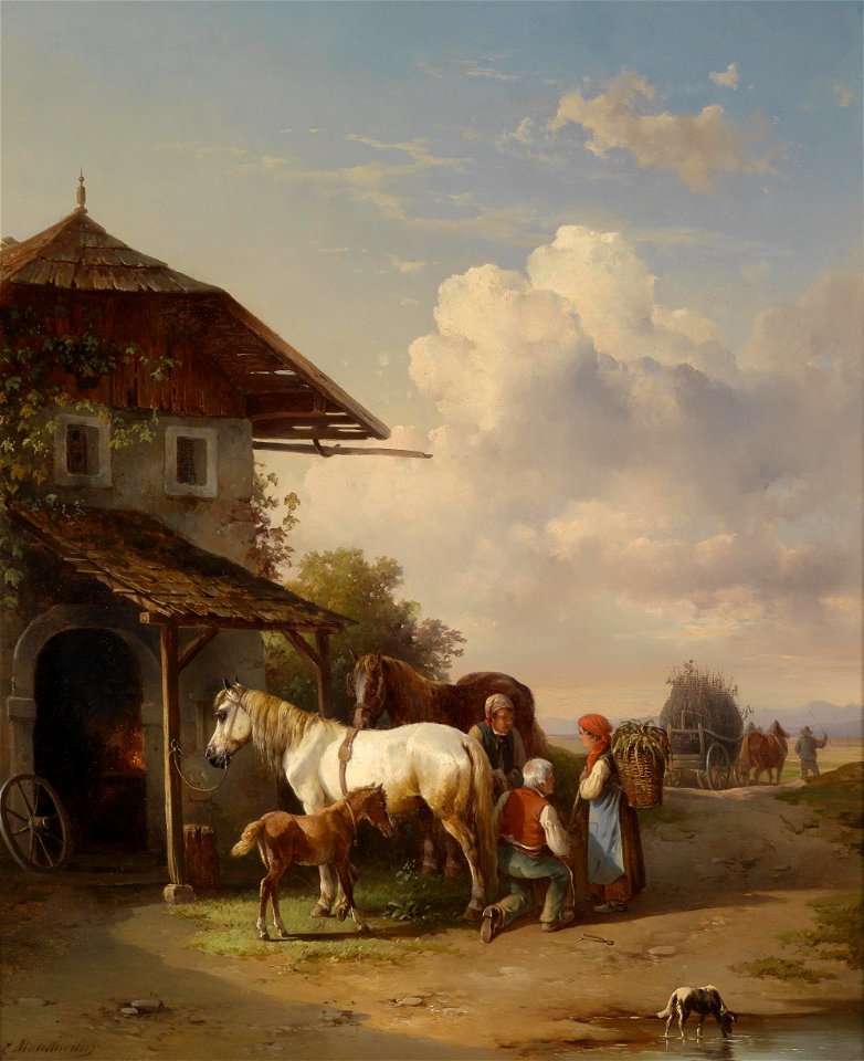 Edmund Mahlknecht Beim Hufschmied