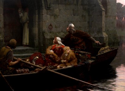 Edmund Blair Leighton - In Time of Peril - Google Art Project. Free illustration for personal and commercial use.