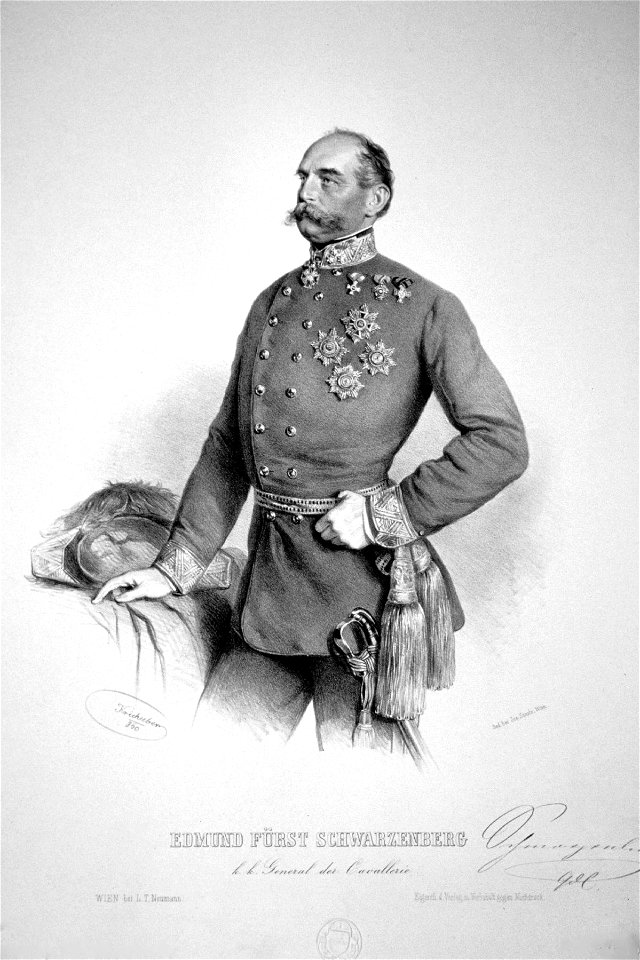 Edmund Schwarzenberg 1860 Litho