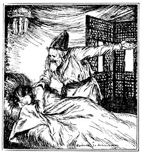 Edmund J Sullivan Illustrations to The Rubaiyat of Omar Khayyam First Version Quatrain-001