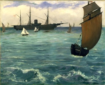 Edouard Manet - Le „Kearsarge“ à Boulogne. Free illustration for personal and commercial use.