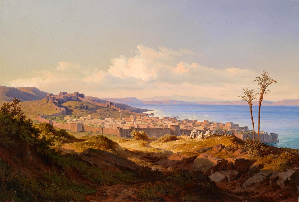 Edmund von Wörndle Stadt und See Tiberias 1869