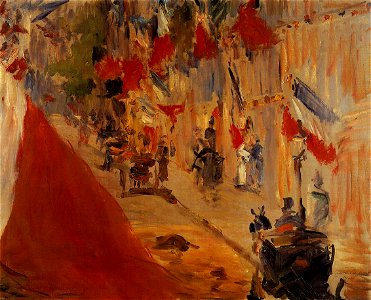 Edouard Manet Rue Mosnier Decorated with Flags 1878