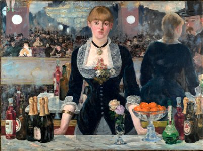 Edouard Manet, A Bar at the Folies-Bergère. Free illustration for personal and commercial use.