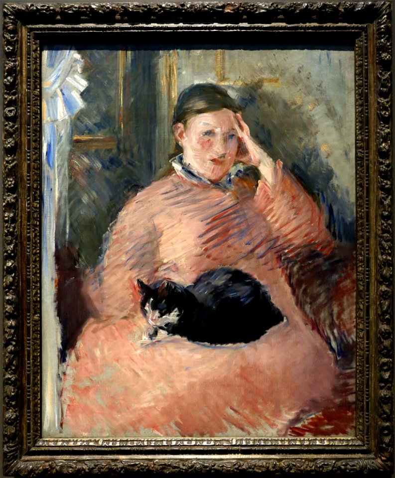 Edouard manet, donna con gatto, 1880-82 ca