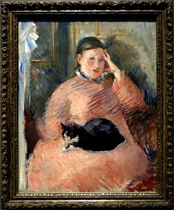 Edouard manet, donna con gatto, 1880-82 ca