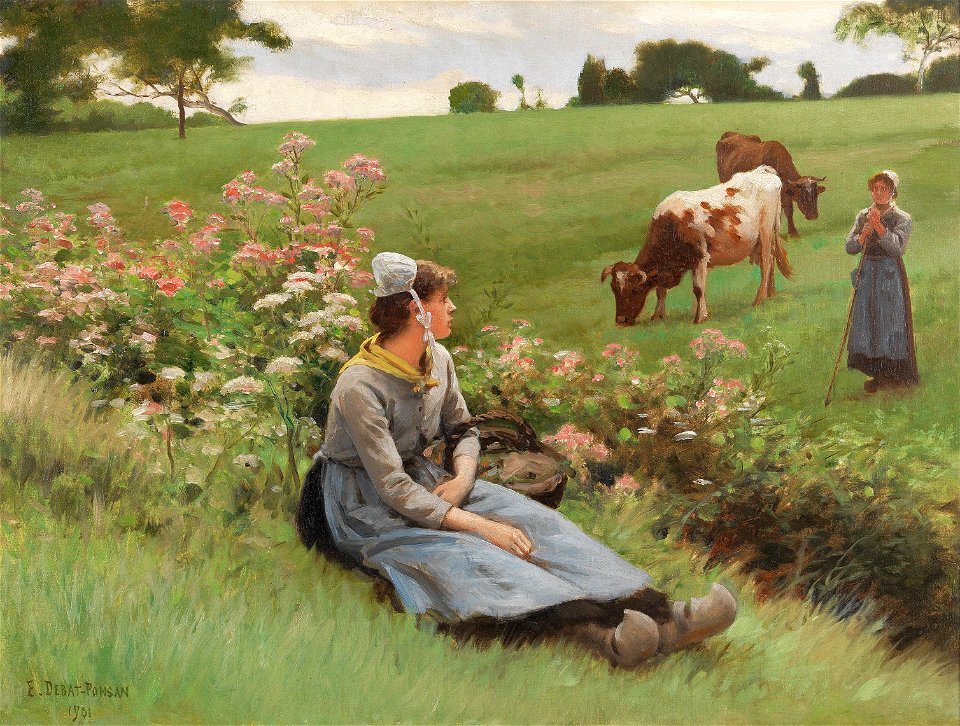 Edouard Debat-Ponsan Rast am Feld 1901