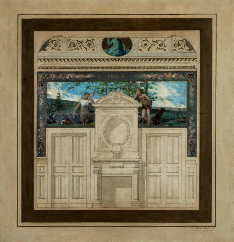 Edouard Michel-Lançon - Esquisse pour la salle des mariages de la mairie de Saint-Maur-des-Fossés , Amour - PPP4171 - Musée des Beaux-Arts de la ville de Paris
