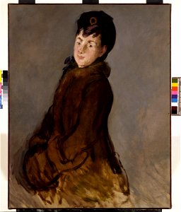 Edouard Manet - Portrait of Isabelle Lemonnier with a Muff - 1978.1 - Dallas Museum of Art. Free illustration for personal and commercial use.