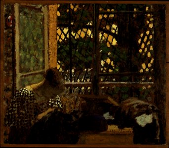 Edouard Vuillard - Woman Sewing before a Garden Window - 48.612 - Museum of Fine Arts
