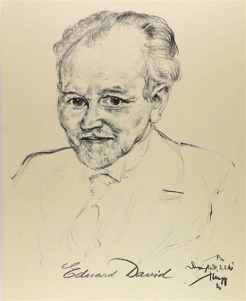 Eduard David by Emil Stumpp, 1924