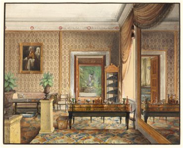Eduard Gaertner - The Study of Prince Karl of Prussia - Google Art Project. Free illustration for personal and commercial use.