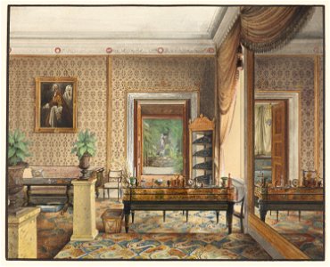 Eduard Gaertner - The Study of Prince Karl of Prussia - Google Art Project