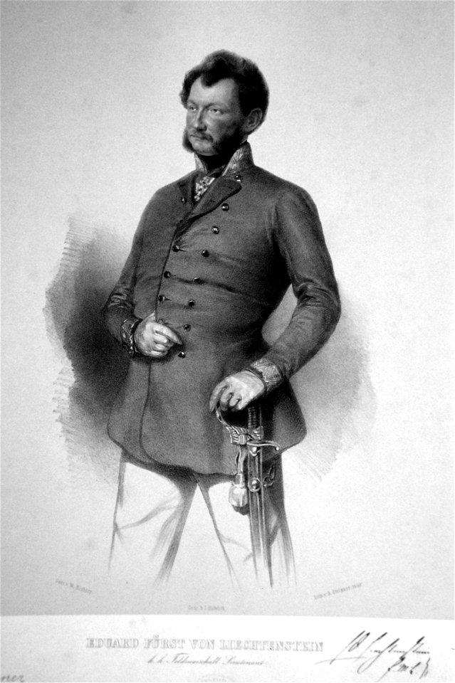 Eduard Franz von Liechtenstein Litho