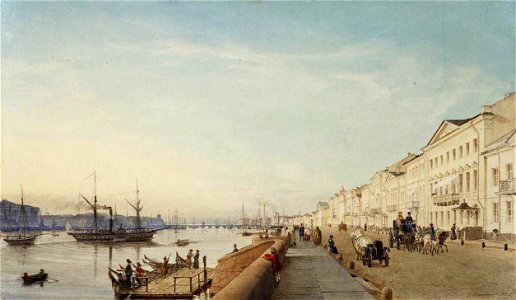 Eduard Gaertner - English Embankment in Petersburg - WGA08485