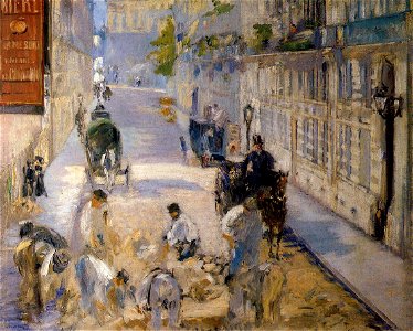 Edouard Manet Pflasterer in der Rue Mosnier