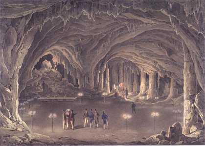 Eduard Gurk - Der große Dom in der Adelsberger Grotte - ca1834