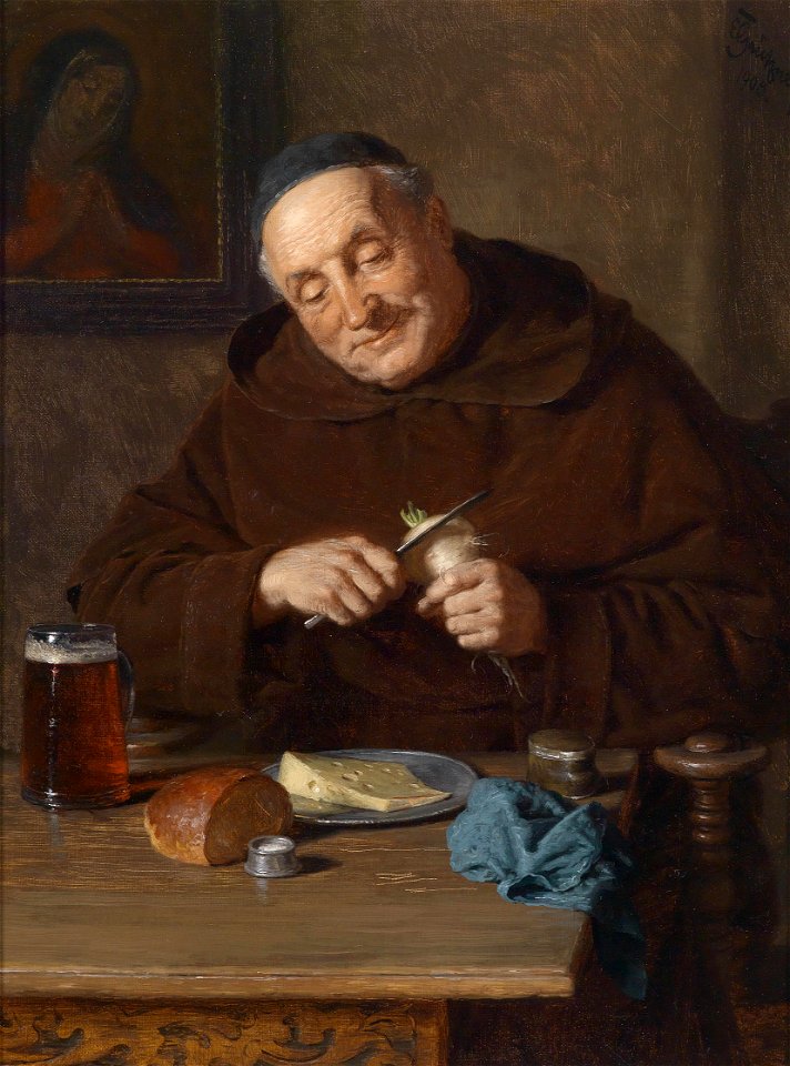 Eduard Grützner Brotzeit 1908