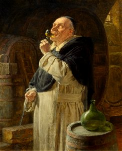 Eduard Grützner Dominikaner bei der Weinprobe 1896