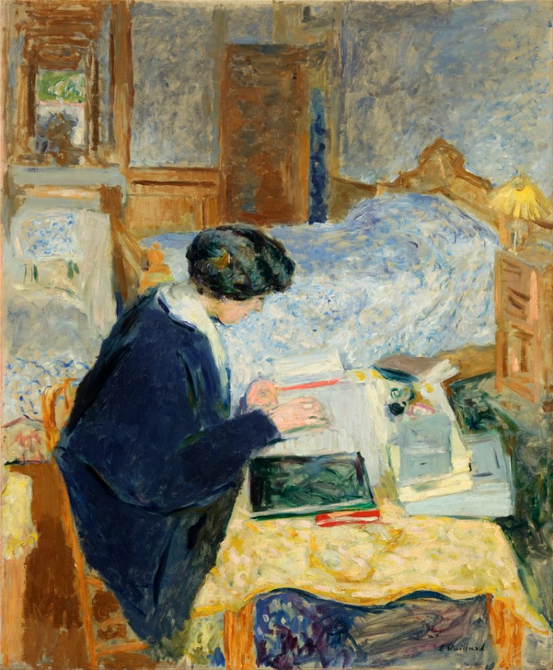 Edouard Vuillard - Lucy Hessel Reading (Lucy Hessel lisant) - Google Art Project