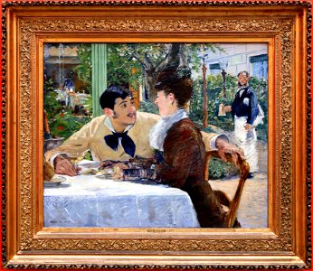 Edouard manet, chez le père lathuille, 1879, 01. Free illustration for personal and commercial use.