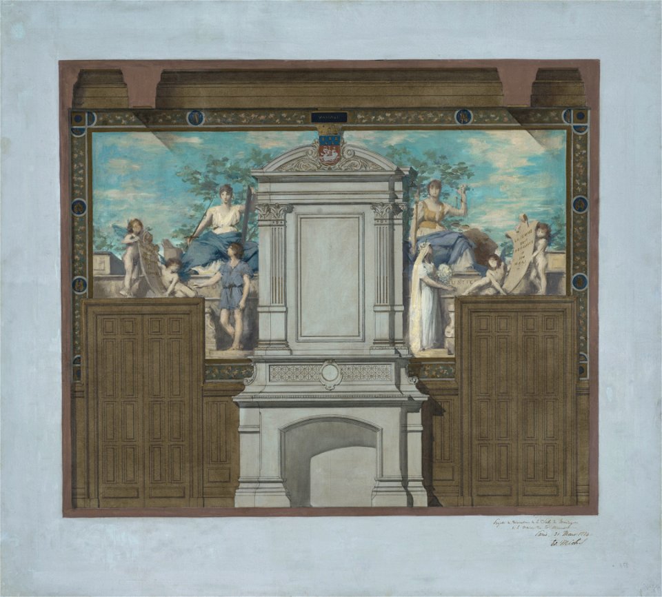 Edouard Michel-Lançon - Esquisse pour la mairie du 20ème arrondissement , Le Mariage - PPP4176 - Musée des Beaux-Arts de la ville de Paris