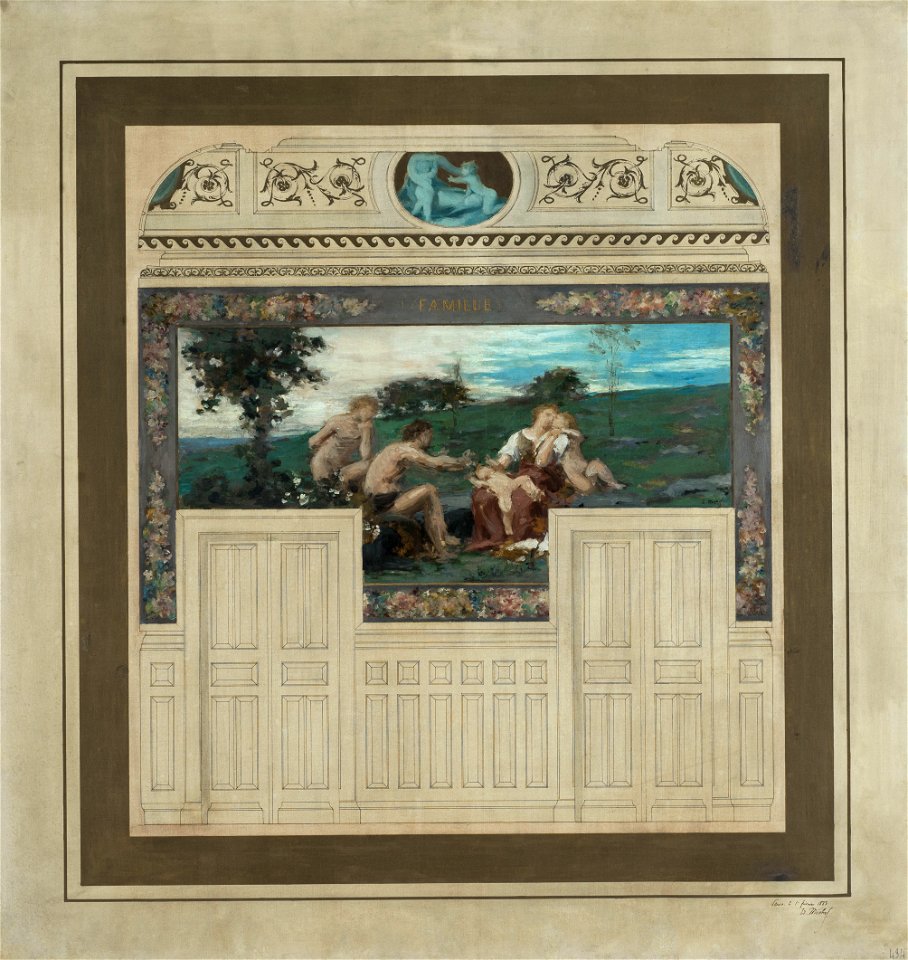 Edouard Michel-Lançon - Esquisse pour la salle des mariages de la mairie de Saint-Maur-des-Fossés , Famille - PPP4172 - Musée des Beaux-Arts de la ville de Paris