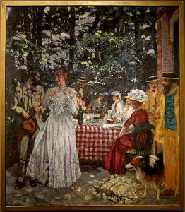 Edouard vuillard, la terrazza di vasouy, 1901 poi 1935, 02 il pranzo