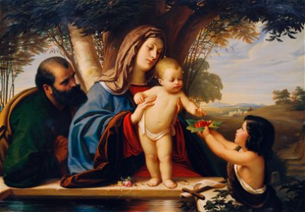 Eduard Jakob von Steinle - Heilige Familie mit Johannesknaben - 3261 - Kunsthistorisches Museum