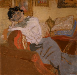 Edouard Vuillard - Madame Hessel au Sofa (Madame Hessel on the Sofa) - Google Art Project