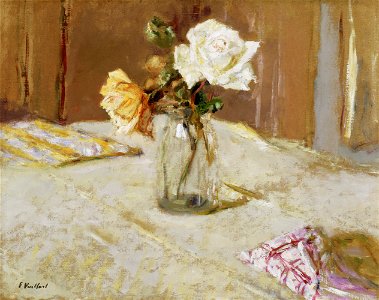 Edouard Vuillard - Roses in a Glass Vase - Google Art Project