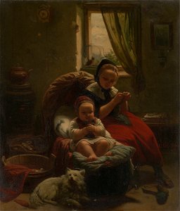 Eduard Geselschap - Kind in de wieg - SA 274 - Amsterdam Museum