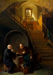 Eduard Grützner Besuch im Weinkeller 1906