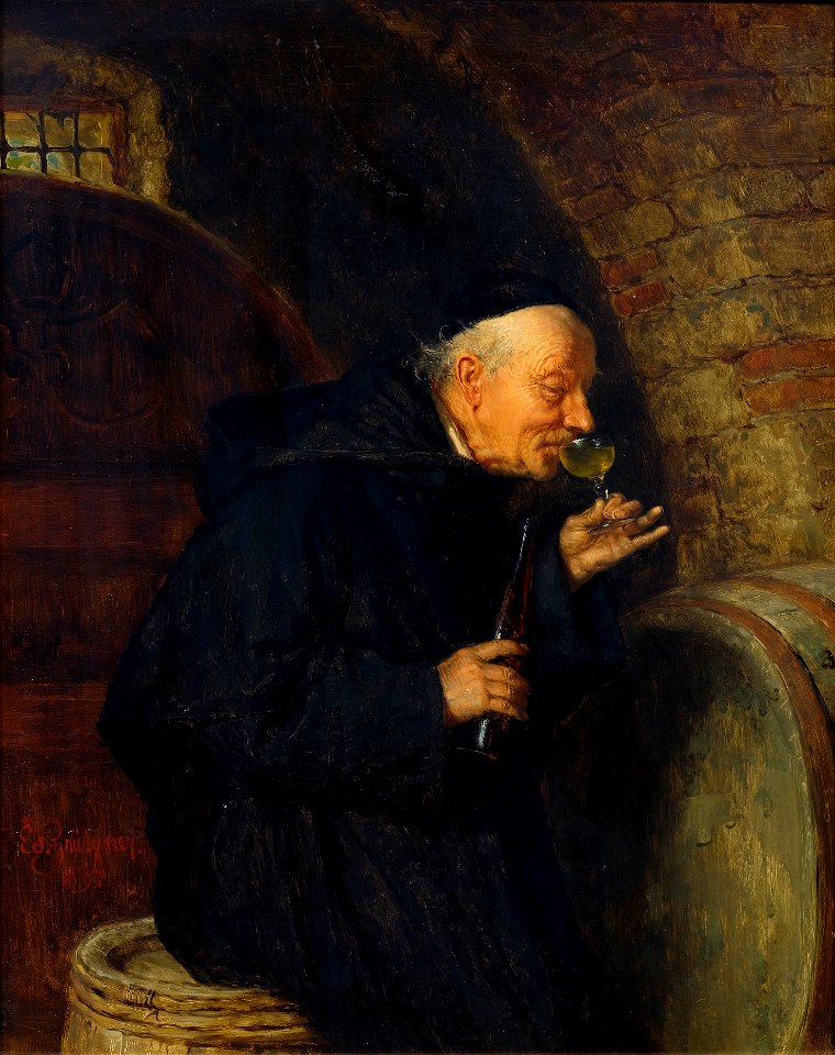 Eduard Grützner Der erste Schluck 1883