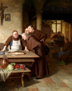 Eduard Grützner In der Klosterküche 1911