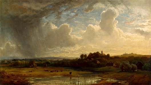 Eduard Schleich der Ältere - Oberbayrische Flußlandschaft bei Gewitter - G 1767 - Lenbachhaus