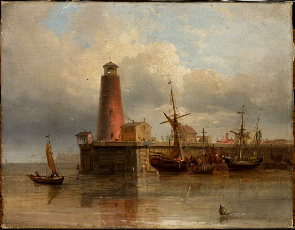 Eduard Schmidt - Sea harbour - M.Ob.358 MNW - National Museum in Warsaw