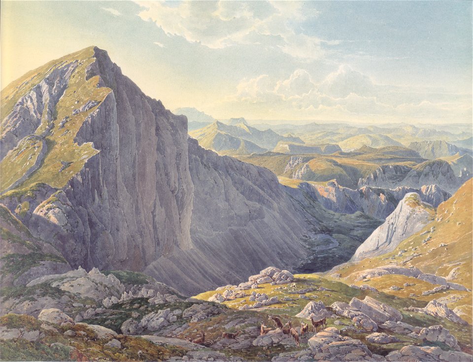 Eduard Gurk - Der Große Höllstein mit der Aussicht gegen Mariazell