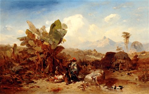 Eduard Hildebrandt - Landscape with Black People - Google Art Project