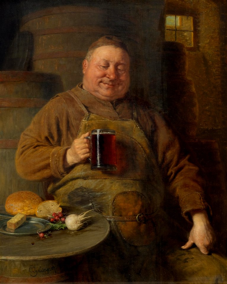 Eduard Grützner Brotzeit des Klosterschäfflers 1912