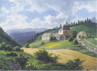 Eduard Gurk - Gipfel der Josephberges - Erster Anblick der steyrischen Alpen