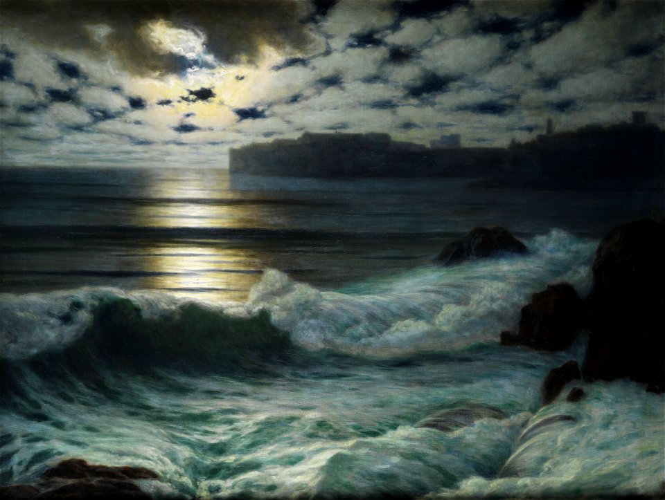 Eduard Kasparides Dubrovnik bei Mondlicht 1915