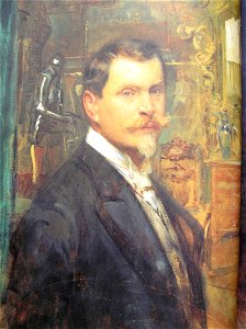 Eduard Veith, selfportrait. Free illustration for personal and commercial use.