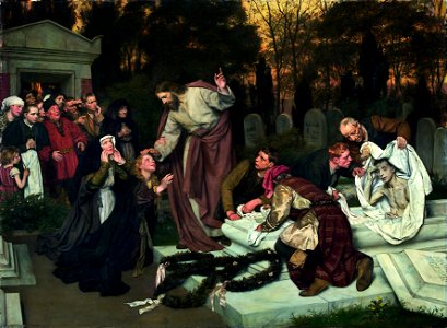 Eduard von Gebhardt - The Raising of Lazarus - Google Art Project. Free illustration for personal and commercial use.