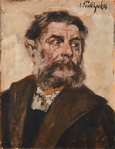 Eduard von Gebhardt Brustbild eines bärtigen Mannes