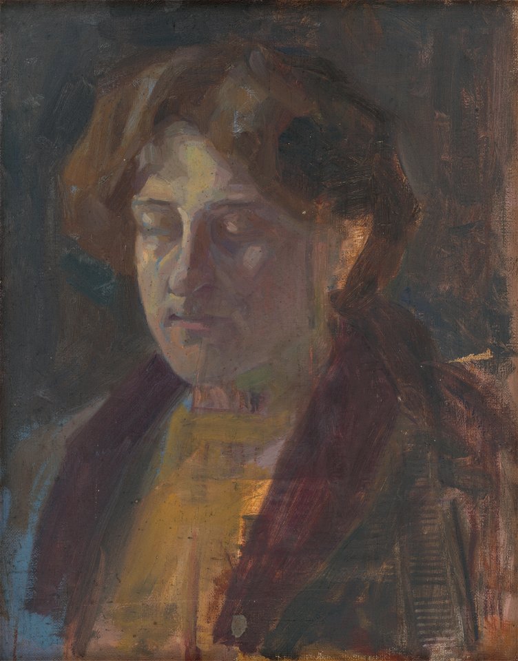 Eduard Putra - Portrait of a Woman with Half-Closed Eyes - O 1169 - Slovak National Gallery
