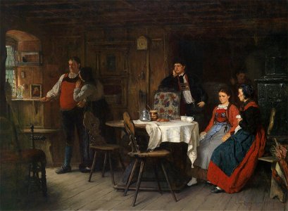 Eduard Kurzbauer Ein stürmischer Verlobungstag 1874